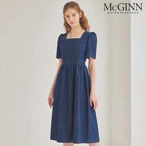 스퀘어넥 데님 원피스_MI5M1OP3021