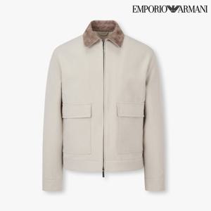 [엠포리오 아르마니]남성 배색 스웨이드 카라 자켓(A515110033)
