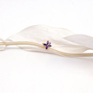 오팔하우스 14k 자수정큐 꽃 피어싱 OPPKE6392