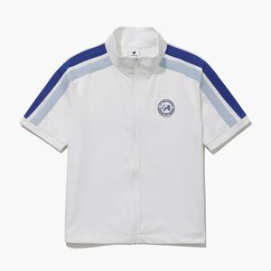 [르꼬끄골프] 여성 선데이 라인 포인트 반팔 풀집업 점퍼 (GQ122LBL35)