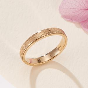 [비앤비골드] 14K 지그재그 우드컷 남성 반지 RCM41065