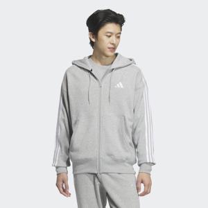 [아디다스] 에센셜+ 루즈 핏 3S 프렌치 테리 풀집 후디 JW6926