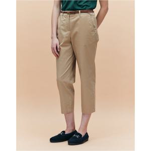 헤지스 여성  크롭 슬림핏 밴딩 치노 팬츠 베이지 HSPA5BC41I2