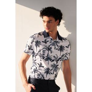 [엘르골프]24년 여름 남성 전판 야자수 패턴 폴로 티셔츠[6K35210]