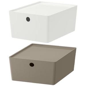 이케아 KUGGIS 쿠기스 수납함+뚜껑, 26x35x15cm/수납박스/정리함