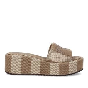 펜디 로고 자수 스트라이프 플랫폼 샌들 8R8515ASB5 F1STE