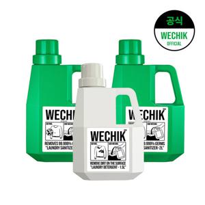 위칙 소독 섬유유연제 2L 2개+9중효소 EM Plus 세탁세제 1.5L 1개
