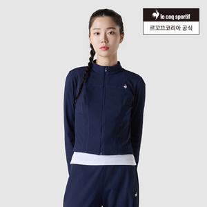 [르꼬끄공식] 여성 골지 하이넥 슬림핏 집업 (QQ222EFT41)