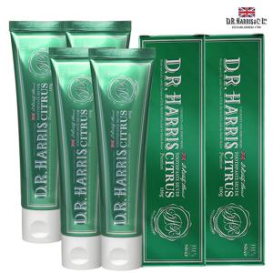 영국왕실 납품 브랜드 디알해리스 프로바이오틱스 잇몸케어 치약 120g 4개 시트러스향(사은품 증정)