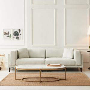 아로미가구 그레이스 풀커버 패브릭 4인용소파+스툴