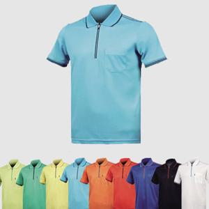 지퍼 카라티셔츠(반팔) 남여공용 쿨티 여름옷 운동복