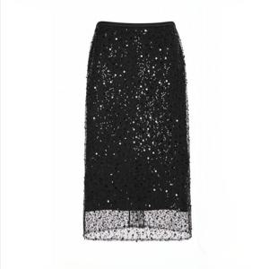 [올리브데올리브]진주비즈장식 H라인 미디스커트(OW5MS362-DG-EL)