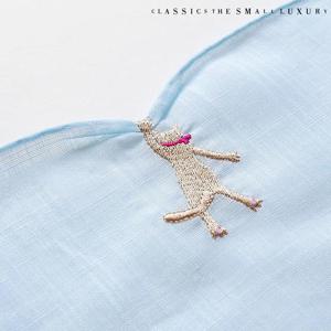 (HC-2DWE501BU1) 고양이 핸드메이드 손수건 블루원