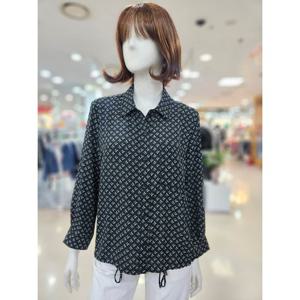 [아날도바시니]쁘띠 프린트 크랍 셔츠 AY05BL44W1