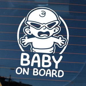 자동차 초보운전 아기스티커_마크 선글라스 애기 baby