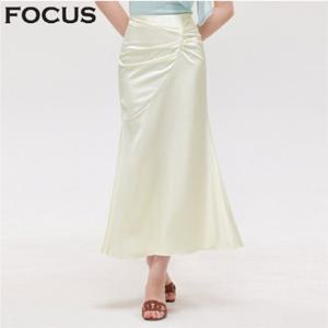 사이드 셔링 새틴 머메이드 스커트_VFI5M1SK8091