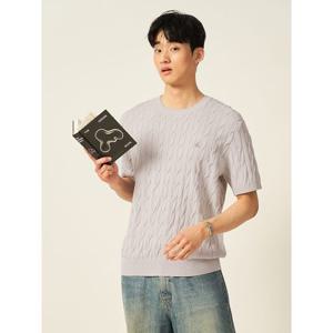 [빈폴멘] [빈폴솔솔니트] 케이블 라운드 니트  베이지 (BC5451C41A)