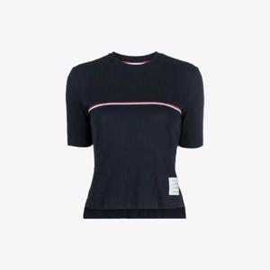 [톰브라운]RWB 하이트위스트 립 반팔티 네이비 FJS143A J0066 41