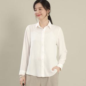 애비뉴투지 엄마옷 면접 레귤러 쉬폰 스탠드 카라 봄 가을 블라우스 B04521