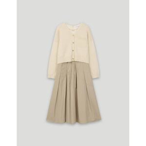 [코데즈컴바인]니트가디건 우븐원피스 셋업 (CKA-OP503W2)