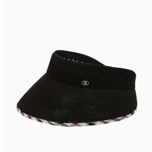 [닥스] [린넨혼방] 블랙 체크라인 배색 썬캡 DBHE5E109BK