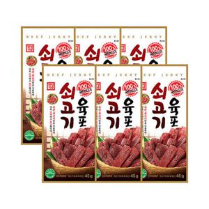 한성기업 국산 쇠고기 육포 45g X 6개