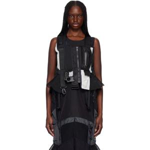 25 FW Junya Watanabe 여성 블랙 코미네 프로텍터 패널 베스트 251253F068000