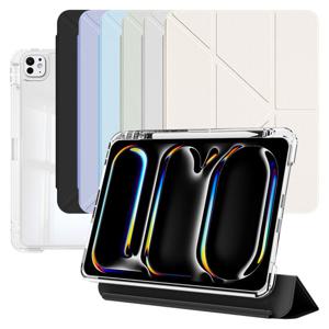 아이패드프로7 8세대 11 M4 M5 세로거치 Y형 슬라이드 분리형 투명 스마트커버 케이스 IL-17