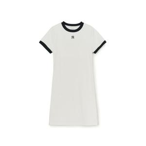 MLB  (3FOPB0453-50IVS) 여성 베이직 슬림핏 골지 원피스