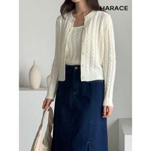 [헤레이스](세트상품)꽈배기 나시 가디건 셋업_YMSH25SS305