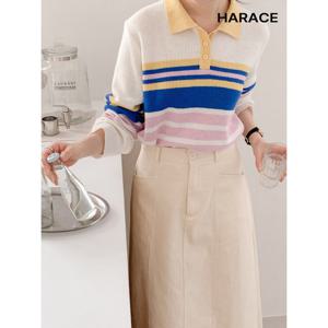 [헤레이스]제노아 카라 니트_YMSH25SS107