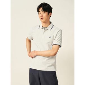 [빈폴멘] 허니쿨 티핑 칼라넥 티셔츠  라이트 그레이 (BC5442C182)