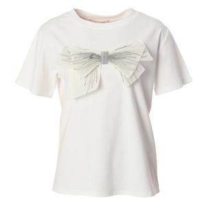 [페이지플린]라운드넥 빅 리본 반팔 티셔츠 (F5ATS003)