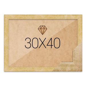 보석십자수액자 30x40 고급형 우드 골드