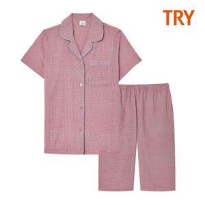 [트라이] 여성 반팔 써커 파자마 J16