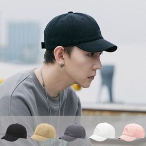 숏챙 담을고 심플무지 소두 볼캡 데일리 남자 5cm 여