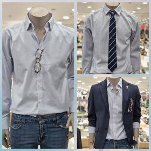 [트루젠]포시즌 미니멀 체크 사방스판 세미셔츠(DUMRD390)_DG