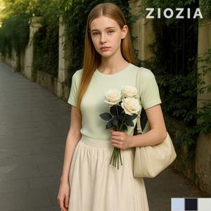 [지오지아 여성] 여성 베이직 여름 반팔 니트 (AFD2ER1105)