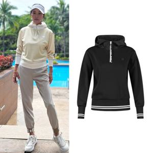 여성 봄 골프웨어 골프 반집업 시보리 후드 긴팔 티셔츠 L170368