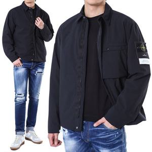 스톤아일랜드 와펜패치 소프트쉘 집업 코치점퍼 블랙