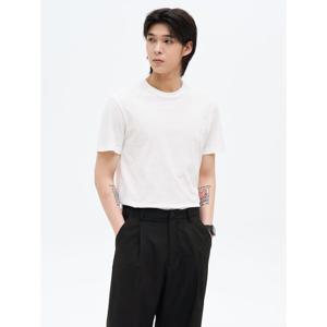 (425442LY11) [에잇세컨즈] 코튼 베이직 반팔티  화이트