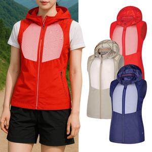 콜핑 여성 여름 메쉬 경량 후드 등산 조끼 KSC713SV4W