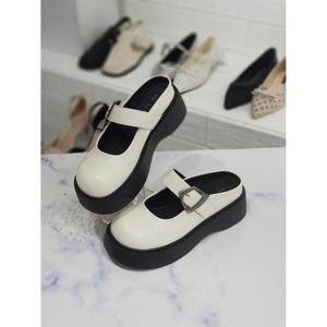 한슈 세이브존06 둥근코 메리제인 뮬 블로퍼 5.5cm HS575251vg