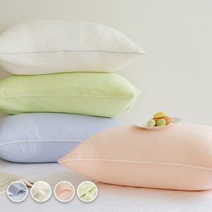 바자르 크리미 와플 워싱 먼지없는 봄 여름 베개커버(50x70)1장