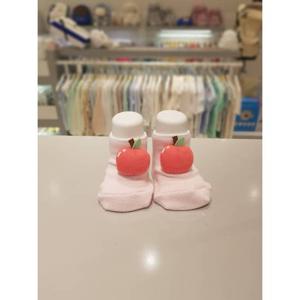 압소바 보니 모티브 스니커즈 신생아양말 핑크 A2B32001A