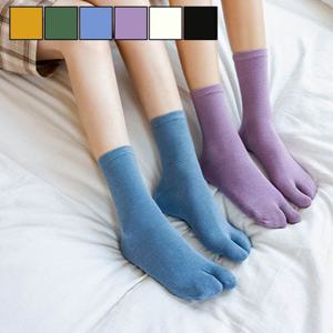 사랑스런 파스텔컬러 여성 데일리 삭스 타비 중목양말