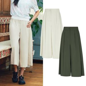 콜핑 여성 봄 와이드 턱 스판 8부 등산 바지 KSC975VP3W