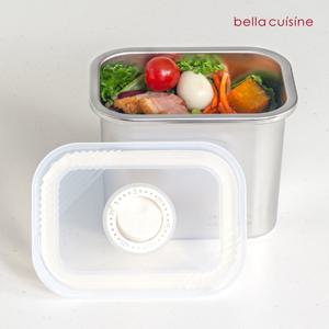 벨라쿠진 900ml 스텐 직사각 밀폐용기 냉장 냉동 반찬통 밧드