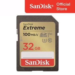 샌디스크 익스트림 SD Card 32GB 32기가 메모리 고속전송 FHD지원 카메라 캠코더 우수한호환성 강한내구성 고성능 SD카드 Extreme SDSDXVT