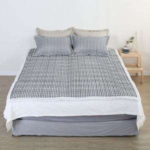 미니체크 시어서커 침대패드 여름이불패드 매트리스 냉감패드 Q